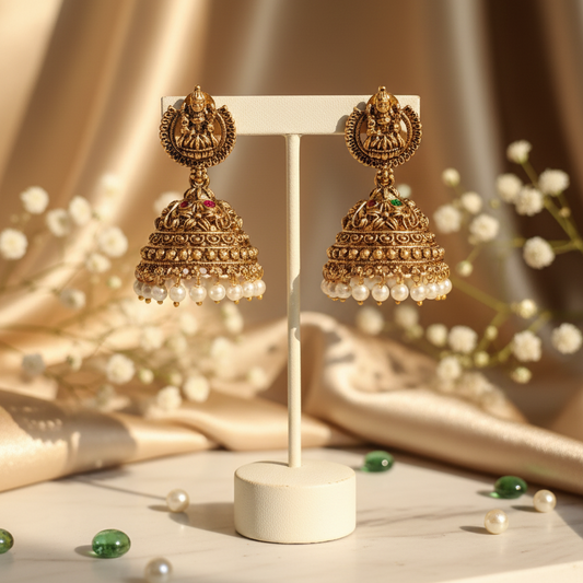 Noorika Antique Lakshmi Devi Jhumka